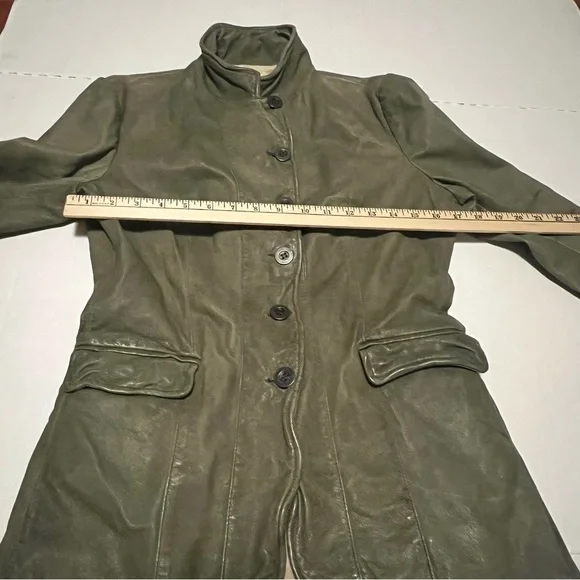 Jakett New York Leather jacket olive green - Picture 9 of 13